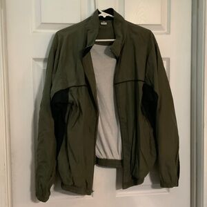 Men's Olive Windbreaker Jacket